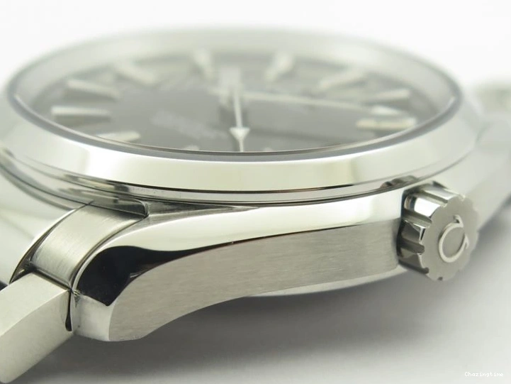 0312 Aqua Terra 150M SS VSF 1:1 Best Edition Black Textured Dial Silver Markers On SS Bracelet A8500 Super Clone Chic 8062